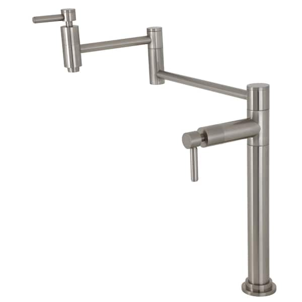 Deck Mount Pot Filler, Brushed Nickel